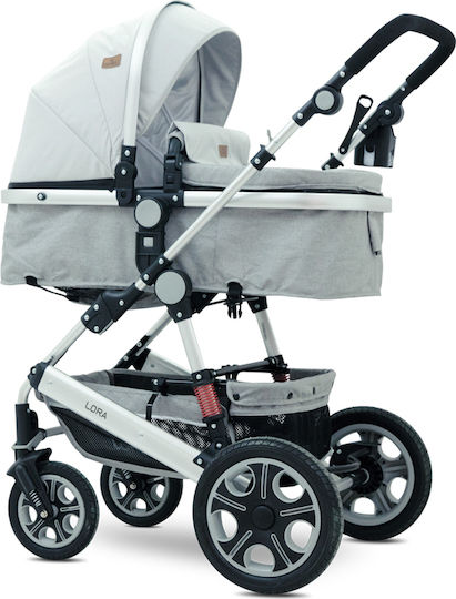 Lorelli Lora Multi Baby Stroller Reversible 2 in 1 Baby Stroller Suitable for Newborn Gray 11.65kg
