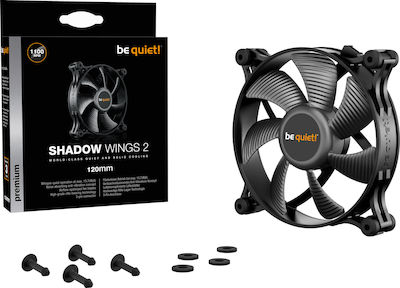 Be Quiet Shadow Wings 2 Gehäuselüfter 120mm mit Verbindung 3-polig 1Stück Schwarz