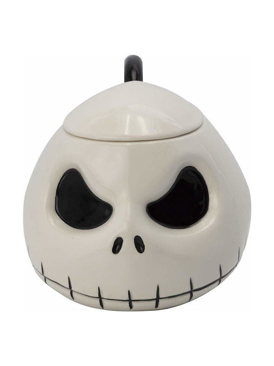 Abysse Jack Skellington 3D Купа Керамика с капак Бял 1бр