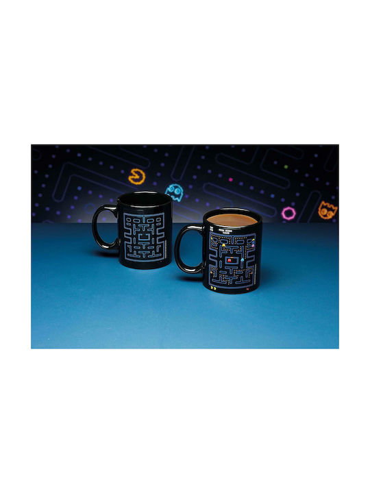 Paladone Pac Man Чаша с Промяна на Топлината Керамична Черна 330ml