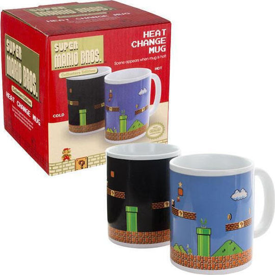 Paladone Nintendo Super Mario Bros. Heat Change Mug Schimbare de căldură Cană Ceramică Multicoloră 300ml
