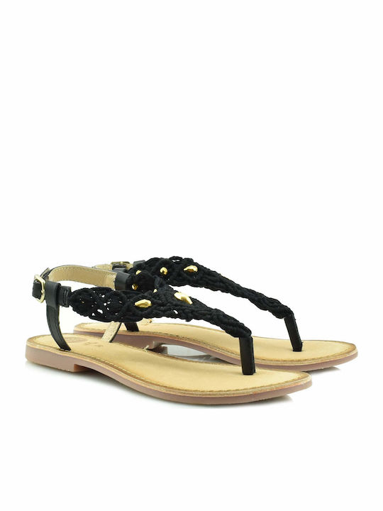 Gioseppo Women's Flat Sandals in Black Color