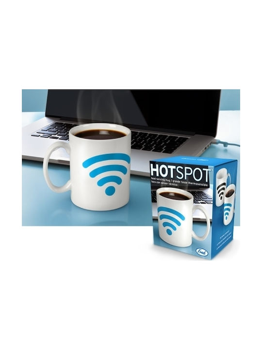 Hot Spot WiFi Wärmewechsel Tasse aus Porzellan Weiß 300ml 1Stück