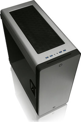 Raijintek Asterion Plus Gaming Midi Tower Κουτί Υπολογιστή με Πλαϊνό Παράθυρο Ασημί