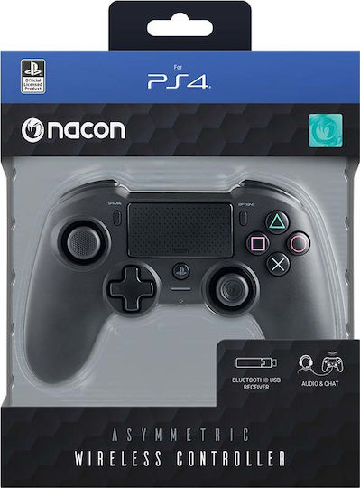 Nacon Asymmetric Ασύρματο Gamepad για PS4 / PC Μαύρο