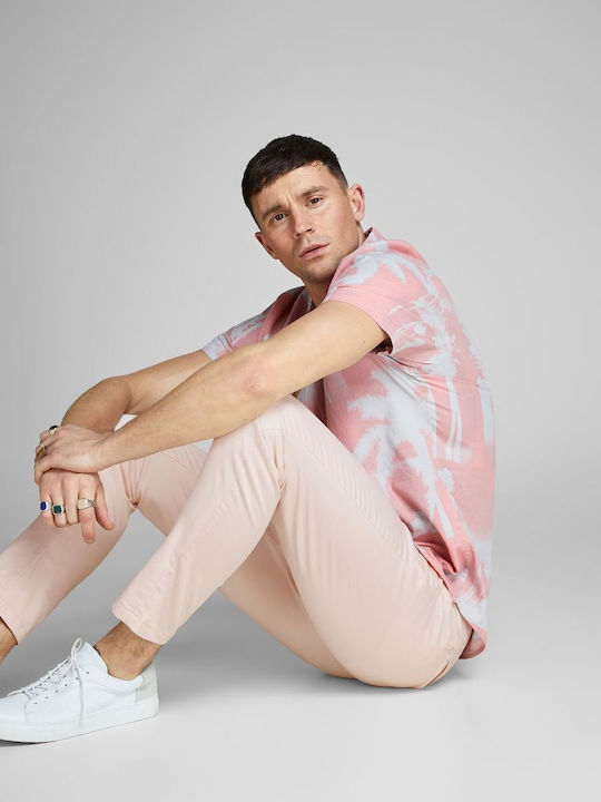 MARCO Pantaloni Chino Elastic cu Croială Slim Roz / Argintiu Peony