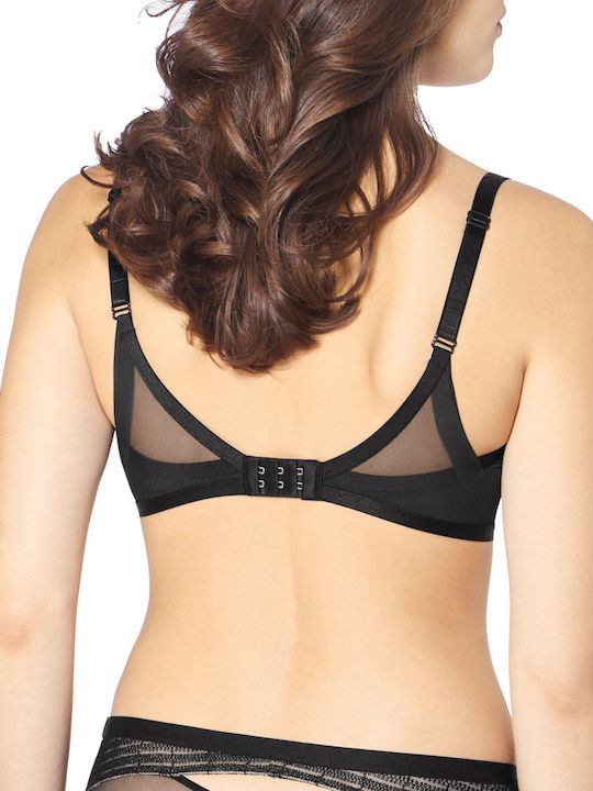 Triumph Contour Sensation W01 EX Minimizer Minimizer Bra without Padding Underwire Black