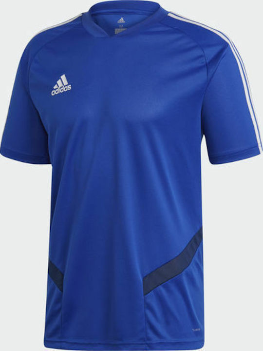 Adidas Tiro 19 Training Jersey Men's Athletic T-shirt Short Sleeve Blue