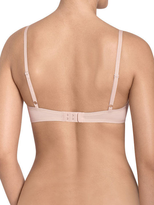 WOW Comfort PU Bra with Light Padding without Underwire Pink