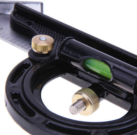 Factory Factory Winkelmesser Zimmerleute Stahl Länge 30cm mit Winkelmesser und Wasserwaage