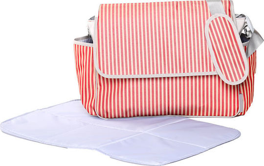 Dolls & Tracks Shoulder/Hand Diaper Bag Messenger Red