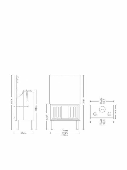 Warm FW 110 D Kaminofen Holz 24.21kW Gerade mit Schiebeschranktür Geschlossenes Ausdehnungsgefäß Warm FW 110 D Kaminofen Holz 24.21kW Gerade mit Schiebeschranktür Geschlossenes Ausdehnungsgefäß