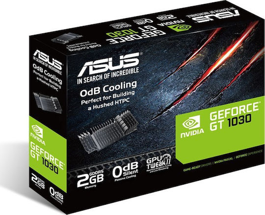 Asus GeForce GT 1030 2GB GDDR5 LP Silent with Brackets Κάρτα Γραφικών