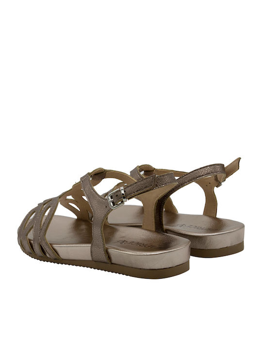 Women's Flat Sandals Anatomic in Gold Color