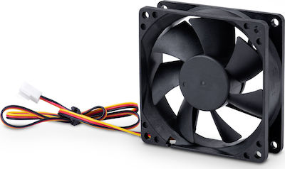 AW-8B-BK Case Fan 80mm με Σύνδεση 3-Pin