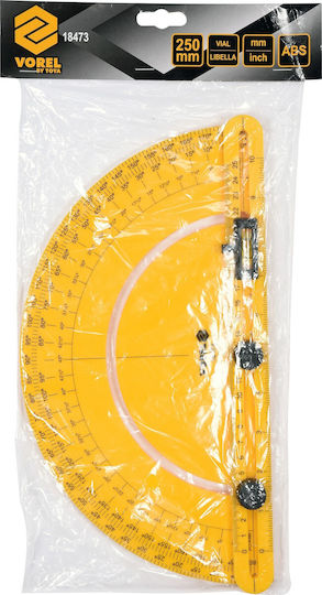 Vorel Carpenters Angle Ruler Length 25cm with Protractor