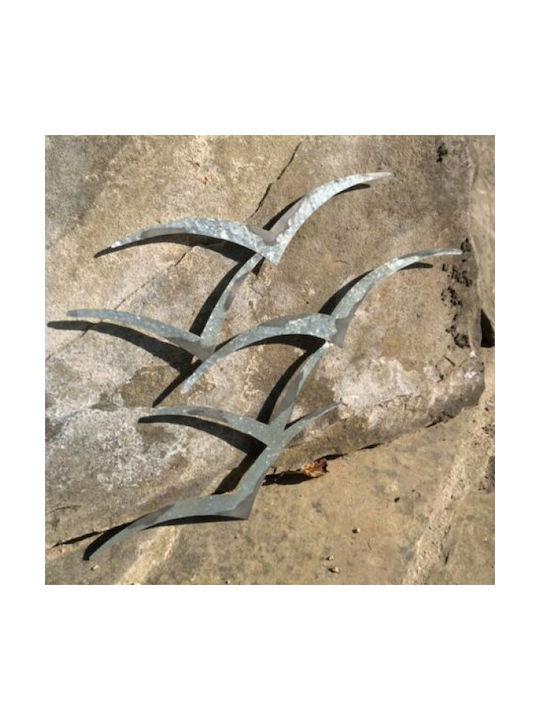 Synchronia 3D Wall Decor Silver Made of Metal 53x1.5x32cm