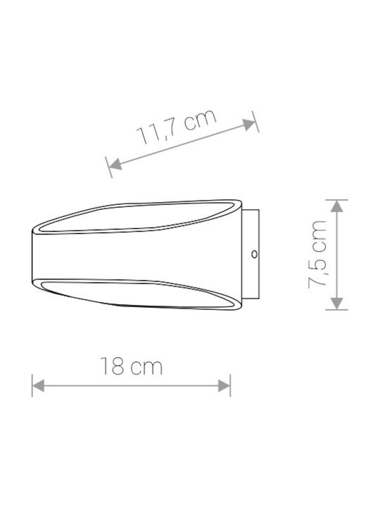 Nowodvorski Havana Modernă Metalică Plafonieră de tavan cu LED Integrat Alb