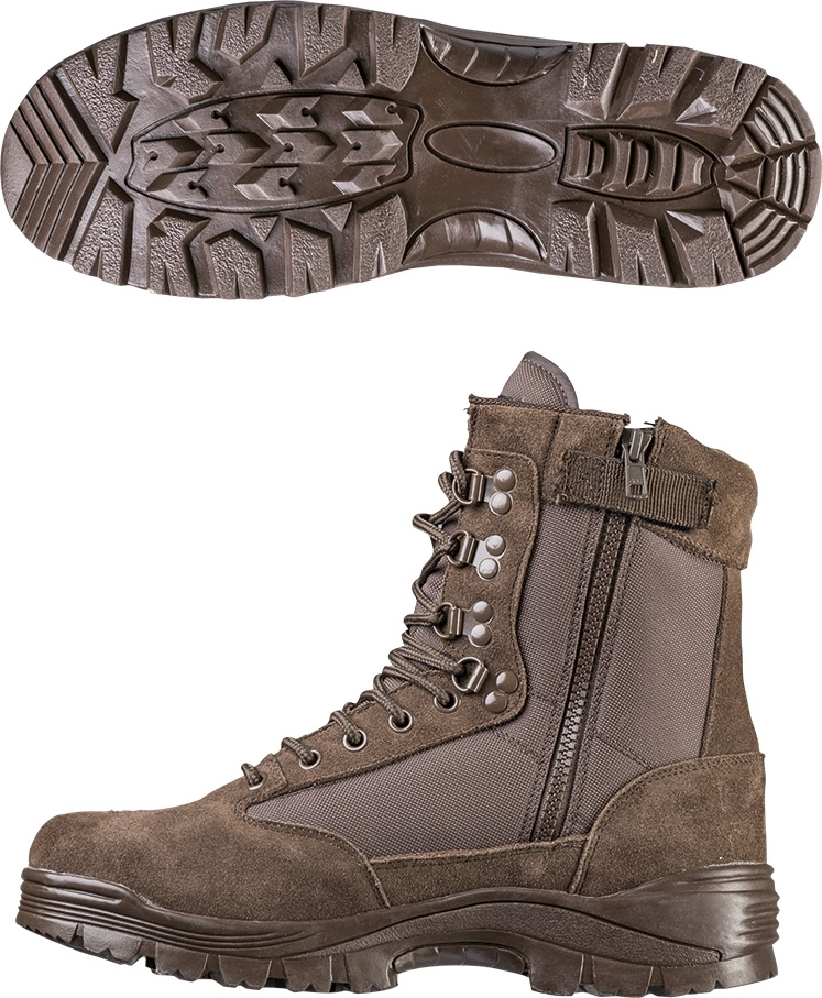 MilTec Brown Tactical Boots w. Zipper Skroutz.gr
