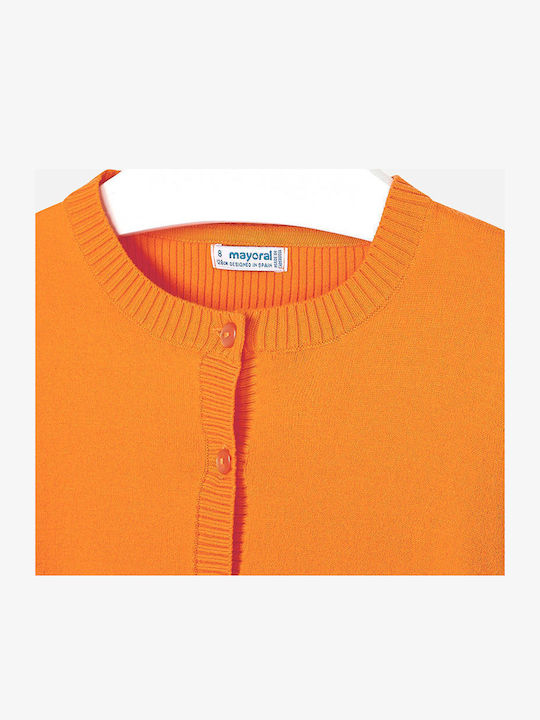 Kids Cardigan Cotton Orange