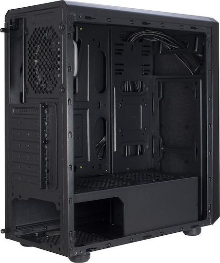 Inter-Tech C-3 SAPHIR Gaming Midi Tower Κουτί Υπολογιστή με Πλαϊνό Παράθυρο και RGB Φωτισμό Μαύρο