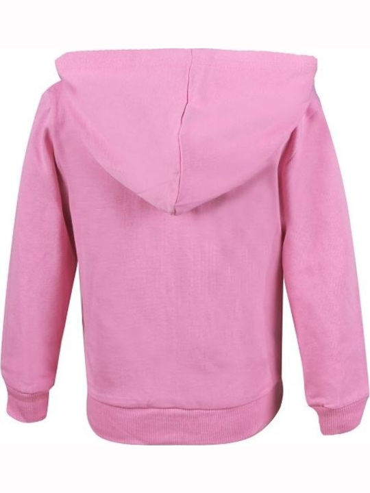 Sportlich Kinder-Sweatshirtjacke mit Kapuze Rosa