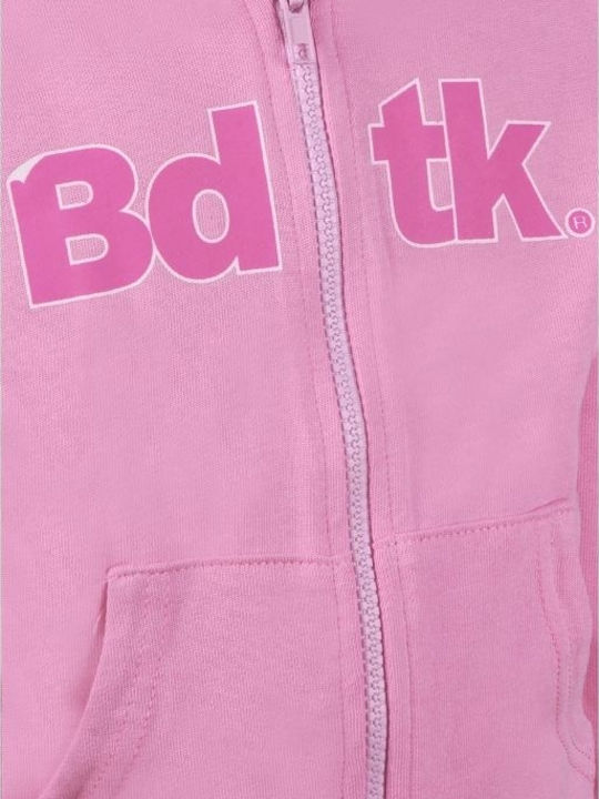 Sportlich Kinder-Sweatshirtjacke mit Kapuze Rosa