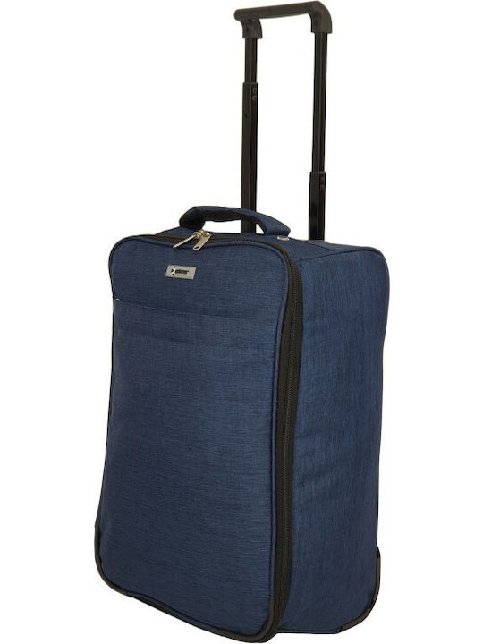 Explorer Luggage EX0524 Βαλίτσα Ταξιδίου Καμπίνας Υφασμάτινη Μπλε με 2 Ρόδες Ύψους 50εκ.