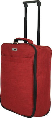 Explorer Luggage EX0524 Kabinen-Reisekoffer Stoff Rot mit 2 Räder Höhe 50cm