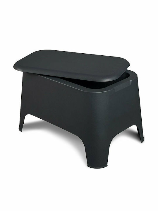 Petra Sitting Room Outdoor Free Standing Plastic Table Matte Anthracite 59x39x36cm