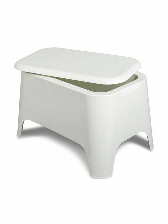 Petra Sitting Room Outdoor Free Standing Plastic Table Matte Bianco 59x39x36cm