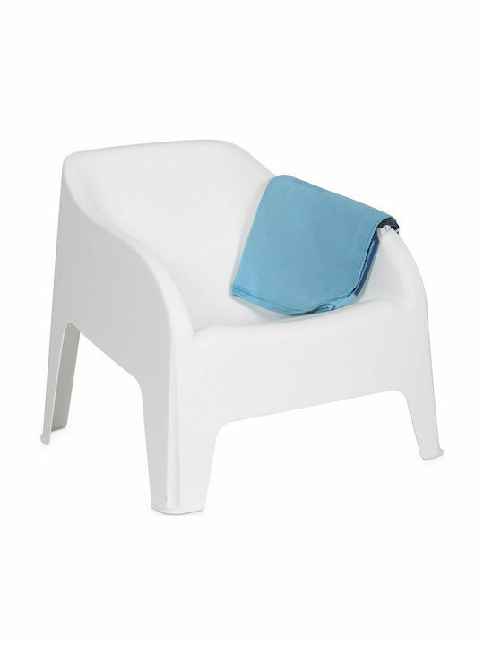 Outdoor-Stuhl Kunststoff Petra Matte Bianco 79x76.5x70εκ.
