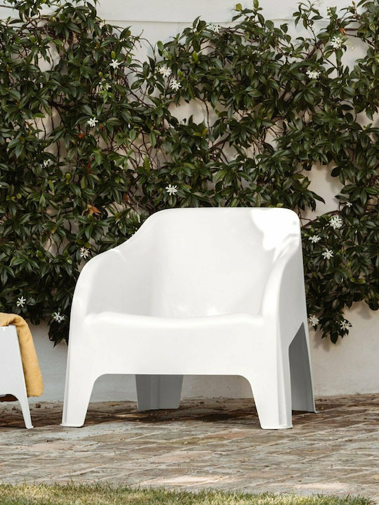 Outdoor-Stuhl Kunststoff Petra Matte Bianco 79x76.5x70εκ.