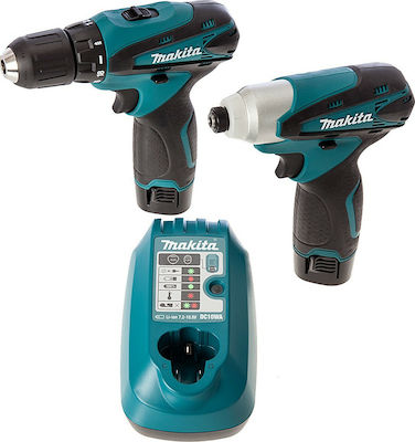 Makita LCT204 Σετ Δραπανοκατσάβιδο & Παλμικό Κατσαβίδι με Μπαταρίες