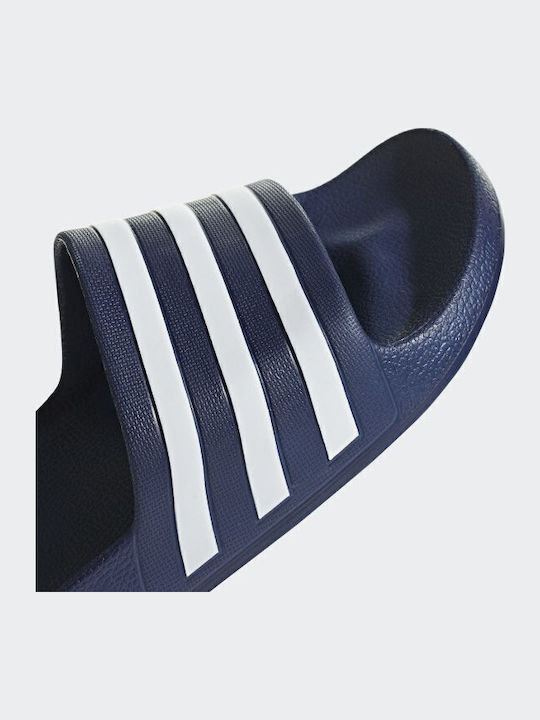 Adilette Aqua Men's Slides Dark Blue / Cloud White