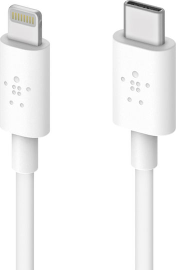 Belkin Boost Charge USB-C to Lightning Cable 18W White 1.2m (F8J239bt04-WHT)