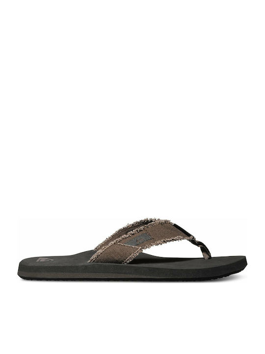 Quiksilver Monkey Abyss Flip Flops σε Καφέ Χρώμα