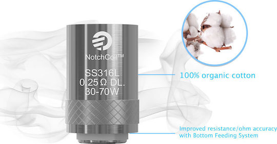 Joyetech NotchCoil Widerstand für Elektronische Zigaretten 0.25ohm (Dampfmethode) 1Stück