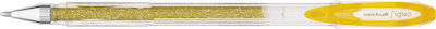 Uni-Ball Signo UM-120SP Pen Gel 1mm with Gold Ink Transparent Body