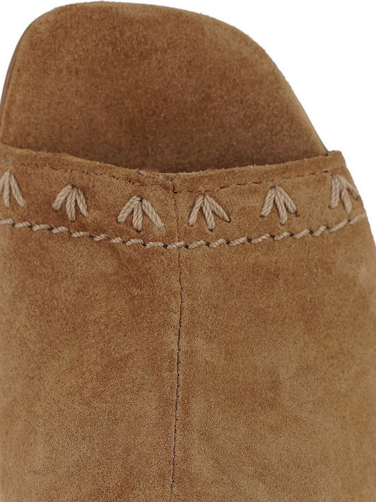 Suede Sandalen Tabac Braun