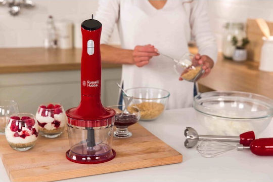 Russell Hobbs Desire Hand Blender with Inox Rod 500W Red