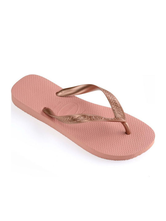 Top Strap Flip Flops in Rose Gold Colour