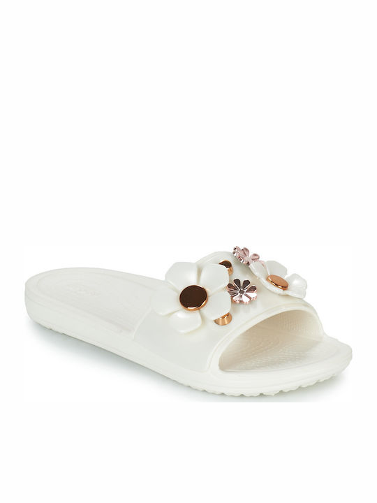 women's crocs sloane metallic blooms slide