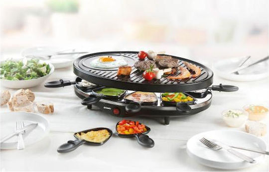 Domo DO9038G Επιτραπέζια Ηλεκτρική Ψησταριά Raclette Αυλακωτής Πλάκας 1200W 42x29.5εκ.