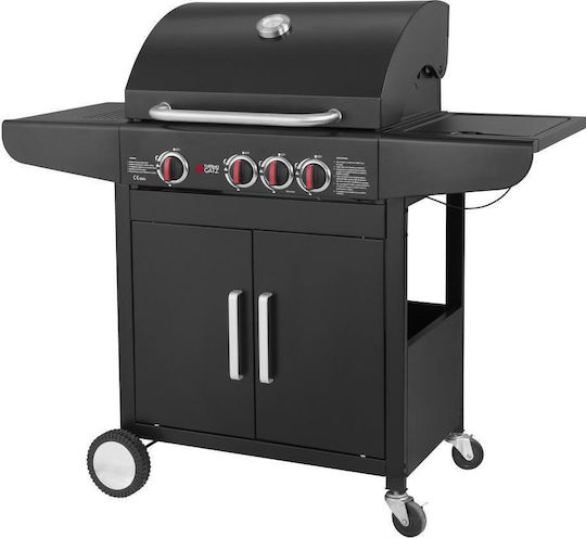 Thermogatz GS Grill Lux Gasgrill Rost 64cmx40cmcm mit 3 cm 9kW und Seitenbrenner