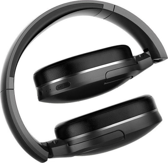 Baseus Encok D02 Pro Ασύρματα / Ενσύρματα Over Ear Ακουστικά με 40 ώρες Λειτουργίας και Quick Charge Μαύρα