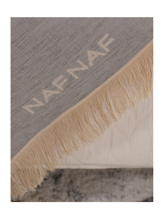 Naf Naf 358/127 Armchair Throw Chenille 180x180cm Light Gray