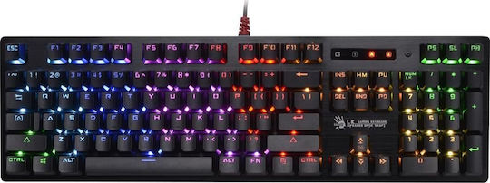 A4Tech A4Tech B820R Gaming Mechanical Keyboard with LK Blue Switches and RGB Lighting (English US)
