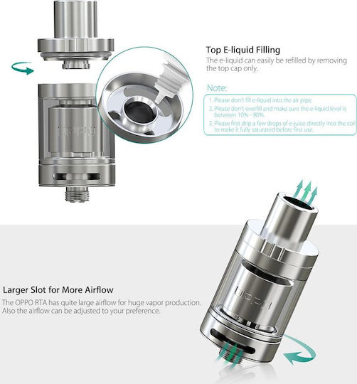 Eleaf Oppo Verdampfer für Elektronische Zigaretten RTA 2ml Black