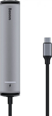 Baseus Mechanical Eye USB-C Stație de andocare cu HDMI 4K PD Ethernet Gri